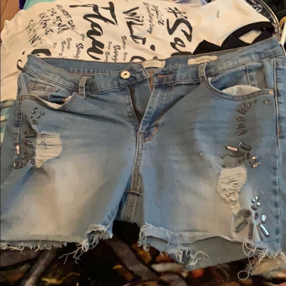 Denim blue shorts